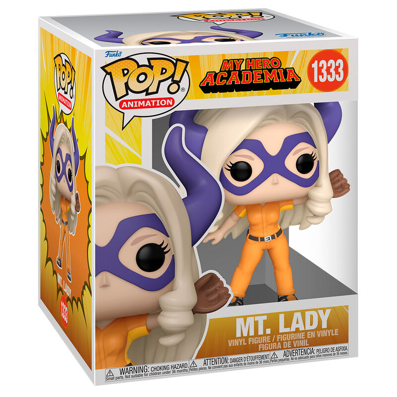 Figura Funko POP! de Mt. Lady Baseball con uniforme naranja y máscara morada - 2
