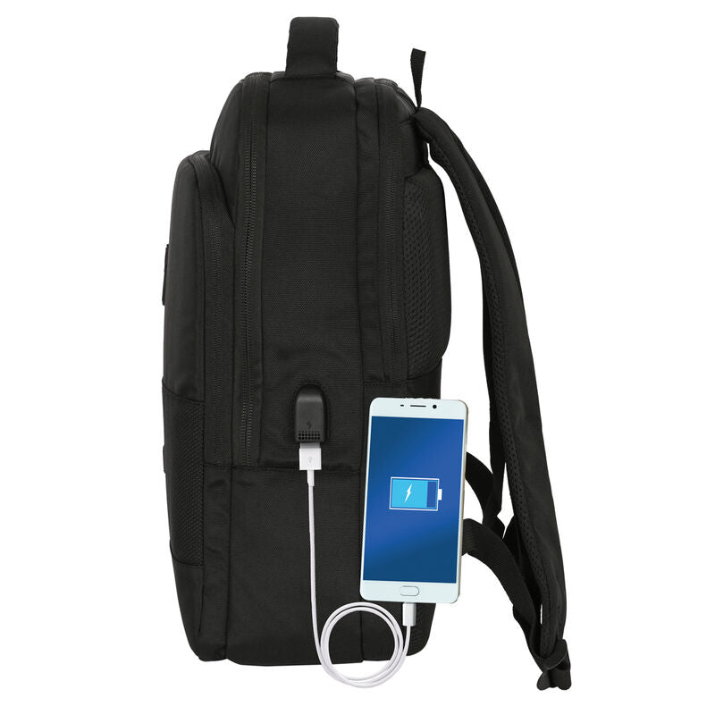Mochila negra Real Madrid SAFTA de 44 cm - 5