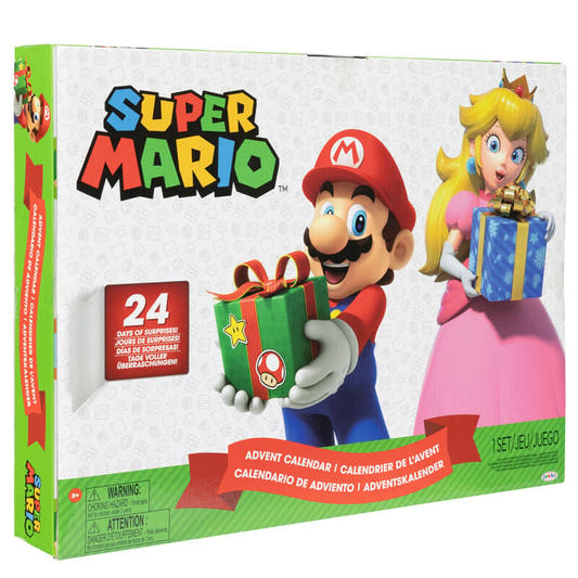 Calendario de adviento Super Mario Bros con Mario y Peach