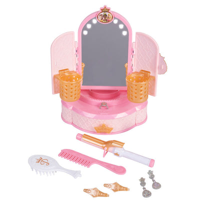 Espejo de maquillaje rosa de Princesas Disney con accesorios - 3