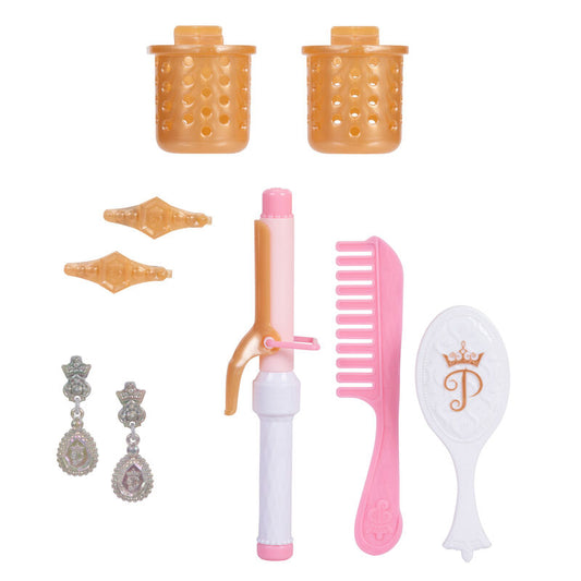 Espejo de maquillaje rosa de Princesas Disney con accesorios - 4