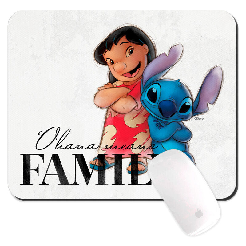 Alfombrilla de ratón Disney Lilo y Stitch con mensaje Ohana