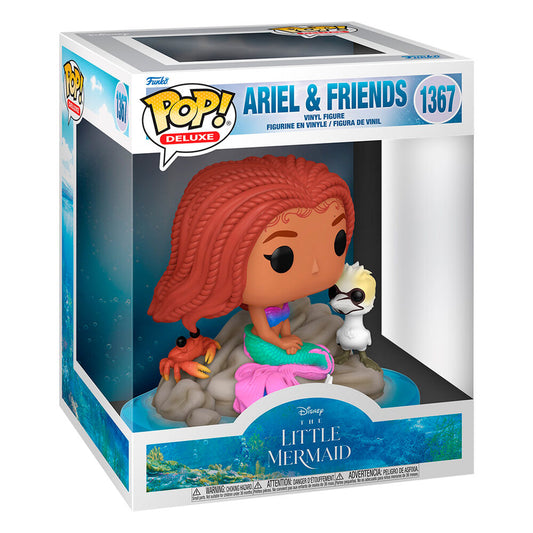 Figura Funko POP Deluxe de Ariel con Sebastián, Scuttle y Flounder - 2
