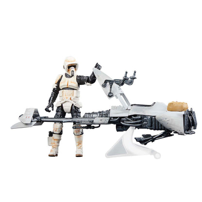 Figura Star Wars de Scout Trooper y Grogu con Speeder Bike