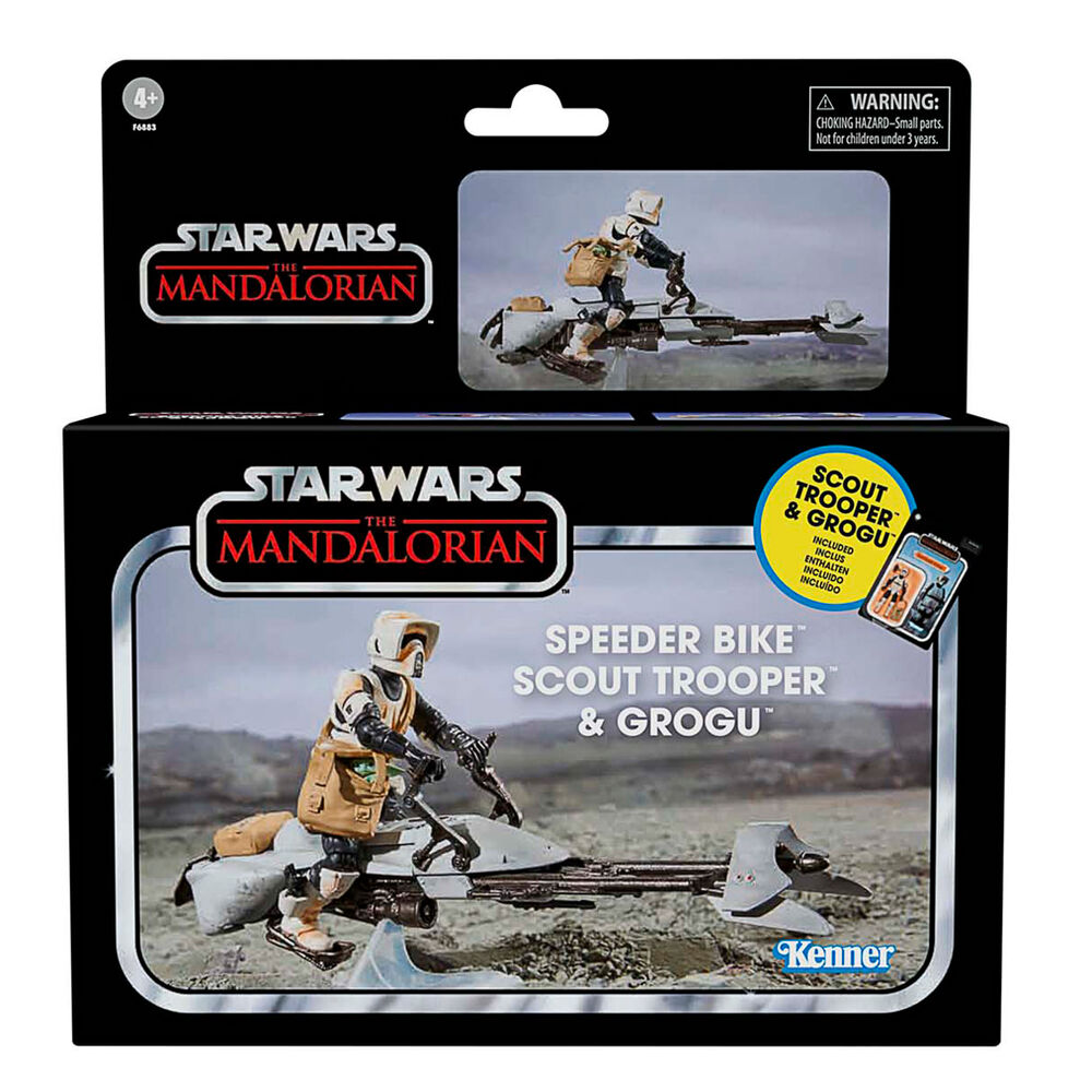 Figura Star Wars de Scout Trooper y Grogu con Speeder Bike - 10