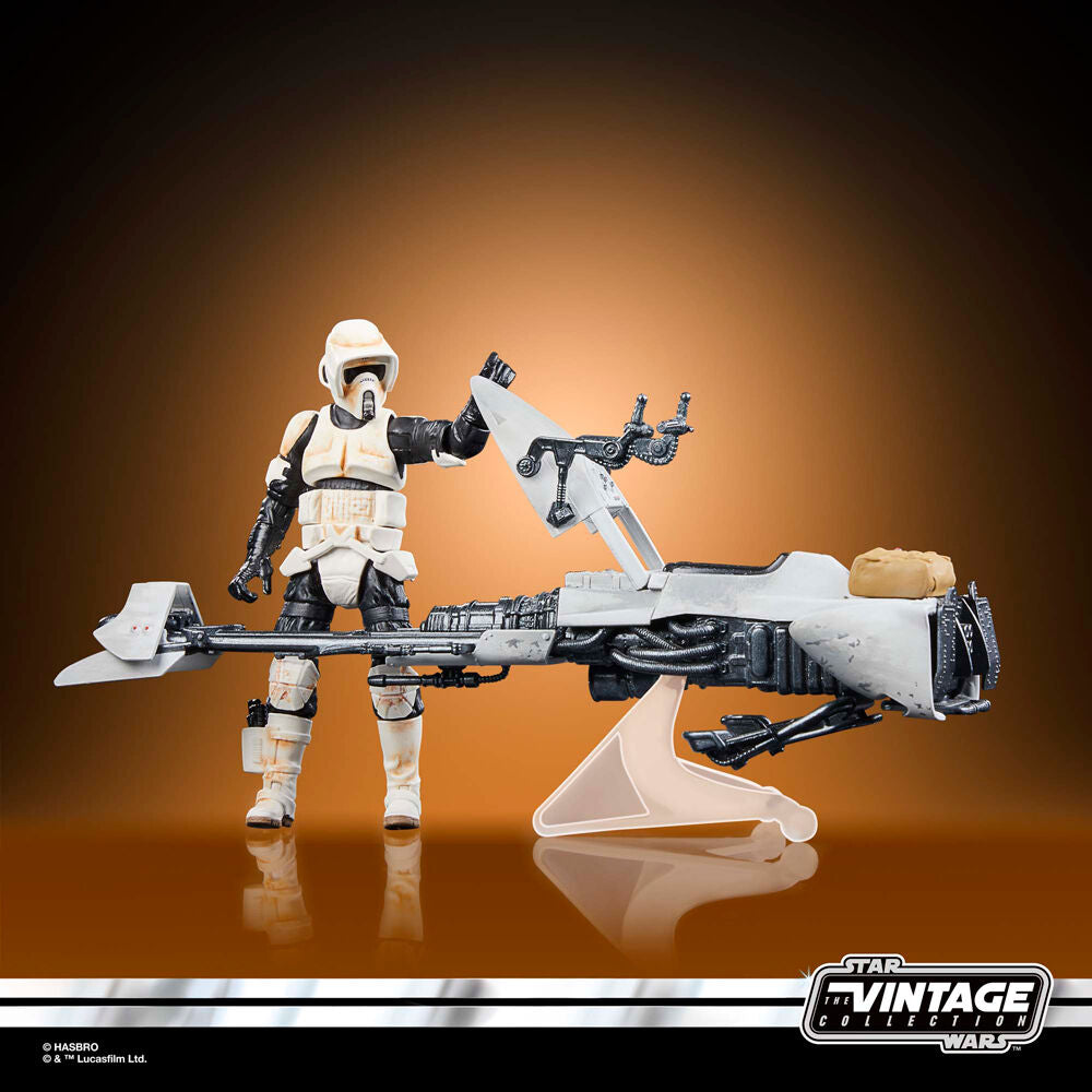Figura Star Wars de Scout Trooper y Grogu con Speeder Bike - 14