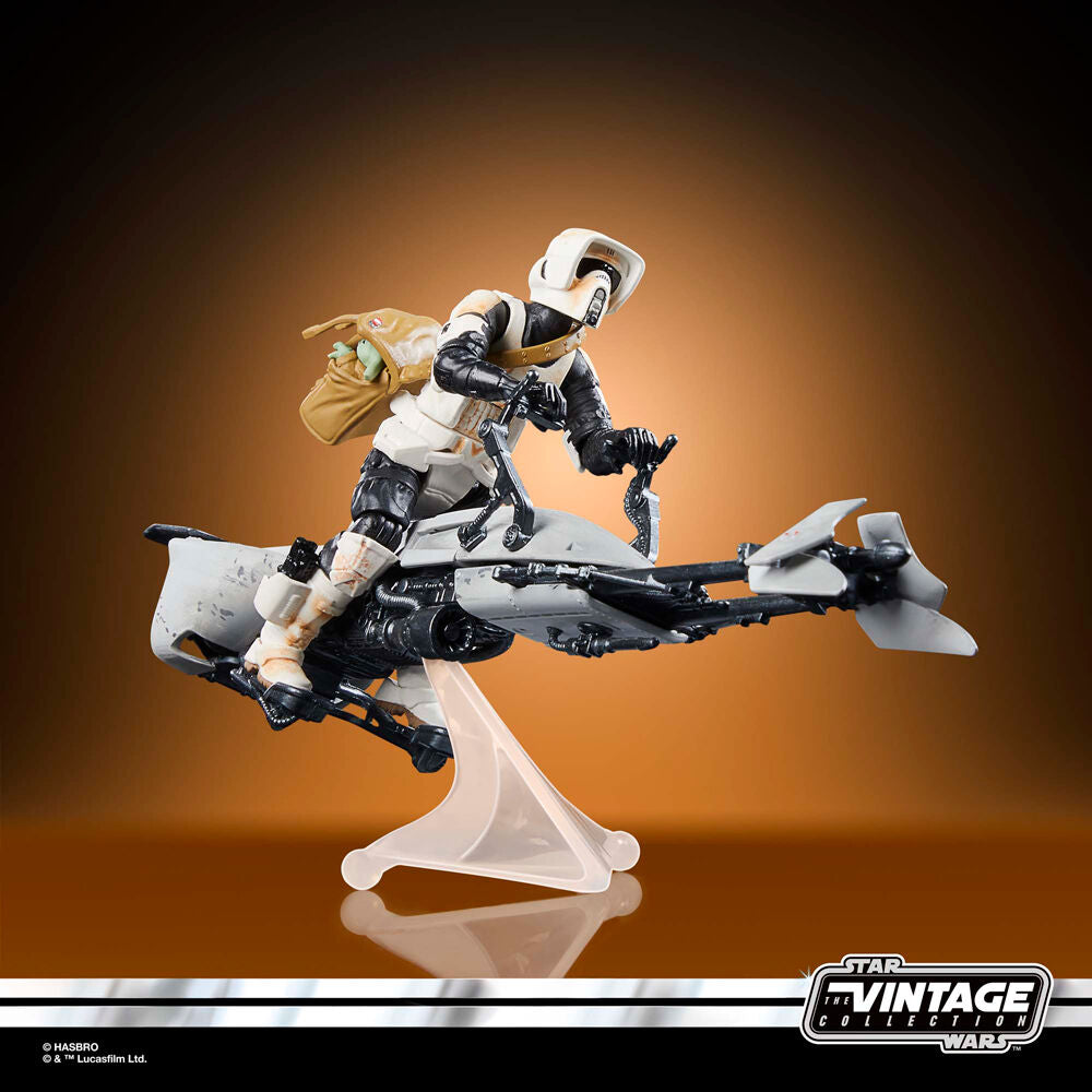 Figura Star Wars de Scout Trooper y Grogu con Speeder Bike - 15
