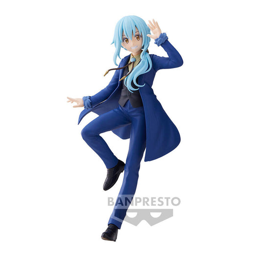 Figura de Rimuru Tempest con traje azul y pose dinámica