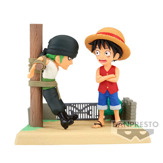 Figura Banpresto de Luffy y Zoro de One Piece Log Stories