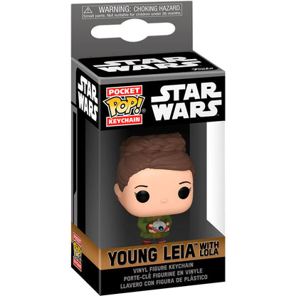 Llavero Funko Pocket Pop de Young Leia Organa con Lola