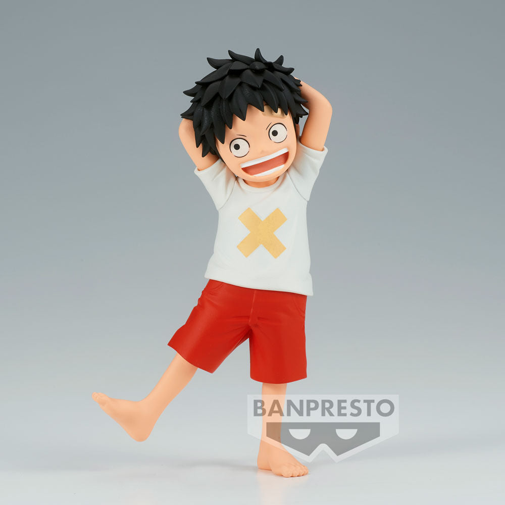 Figura infantil de Monkey D. Luffy con camiseta blanca y pantalón rojo - 2