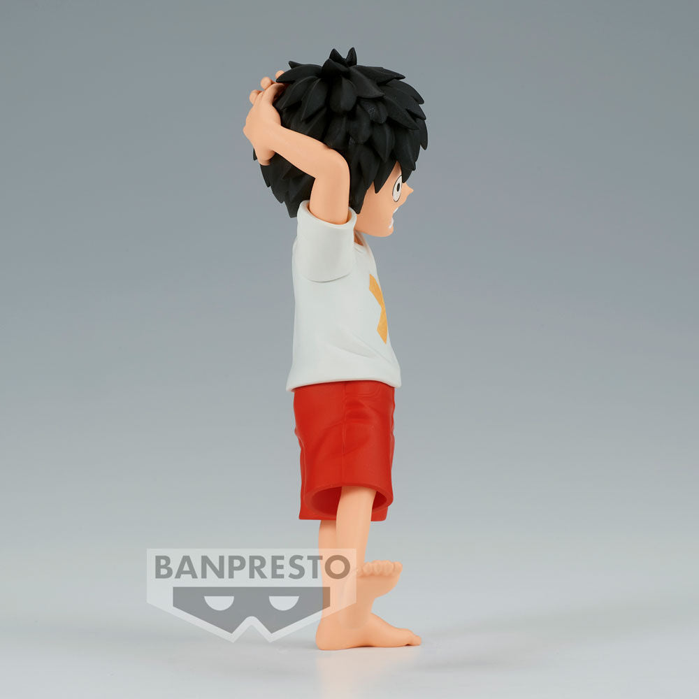 Figura infantil de Monkey D. Luffy con camiseta blanca y pantalón rojo - 4