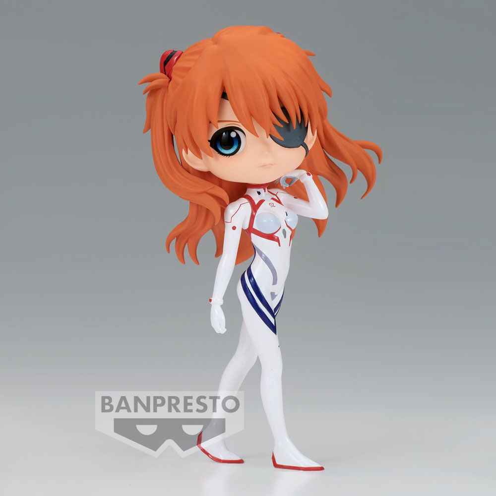 Figura Q Posket de Asuka Shikinami Langley con plugsuit blanco y parche ocular - 2