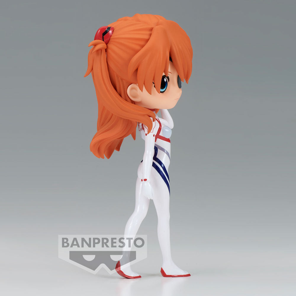 Figura Q Posket de Asuka Shikinami Langley con plugsuit blanco y parche ocular - 5