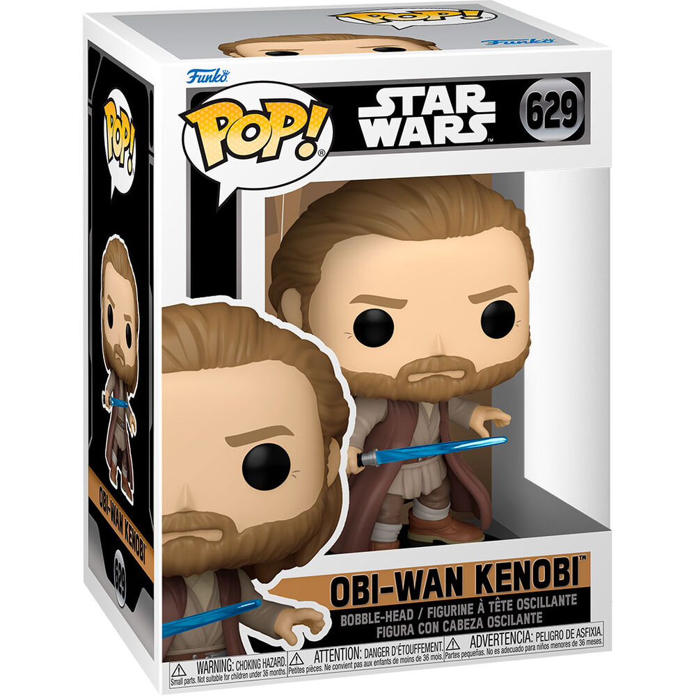 Figura Funko POP! de Obi-Wan Kenobi con sable azul y base de Star Wars - 2