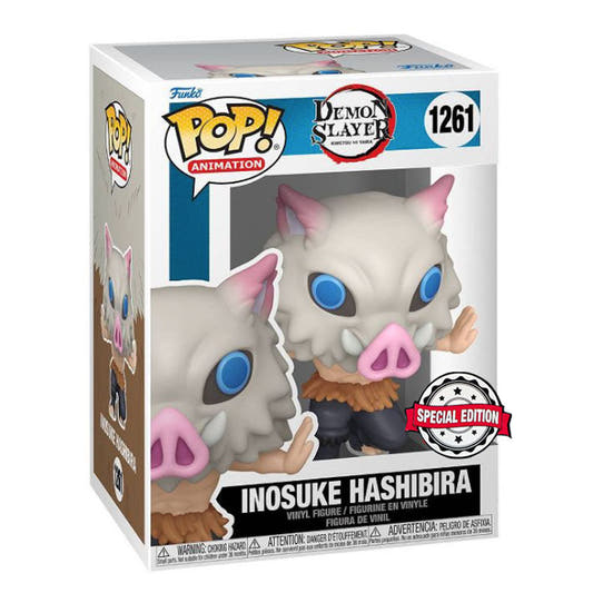 Figura Funko POP! de Inosuke Hashibira de Demon Slayer en caja