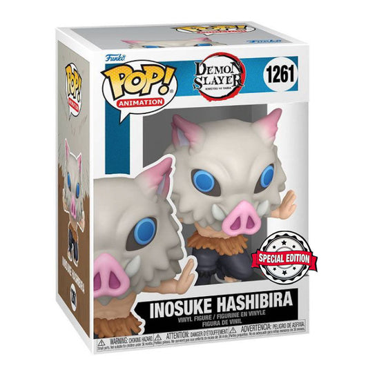 Figura Funko POP! de Inosuke Hashibira de Demon Slayer en caja