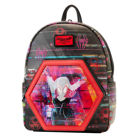 Mochila Loungefly de Spider-Man con aplique lenticular hexagonal - 2