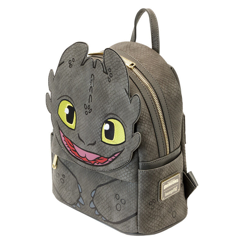 Mochila Loungefly de Desdentao gris con ojos amarillos - 3