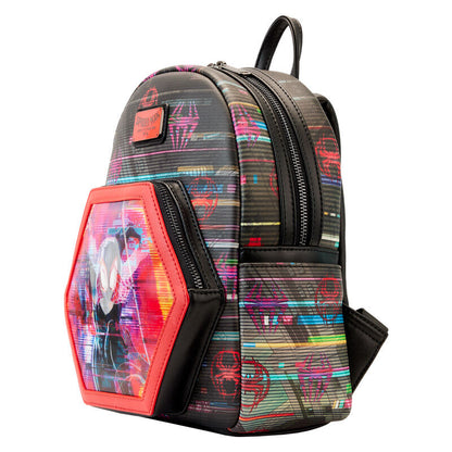 Mochila Loungefly de Spider-Man con aplique lenticular hexagonal - 3
