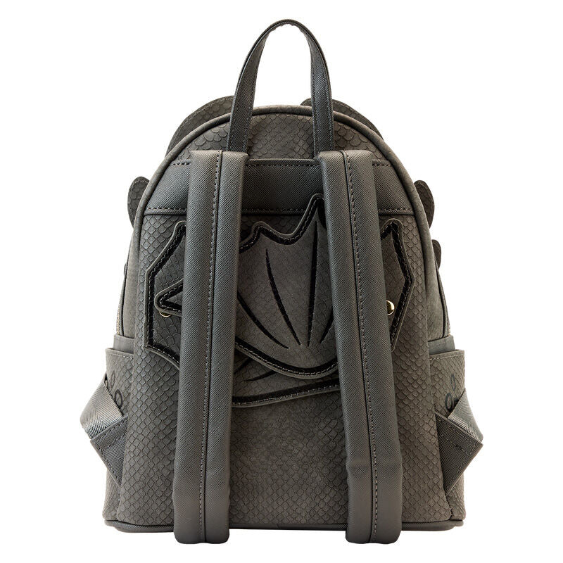 Mochila Loungefly de Desdentao gris con ojos amarillos - 4