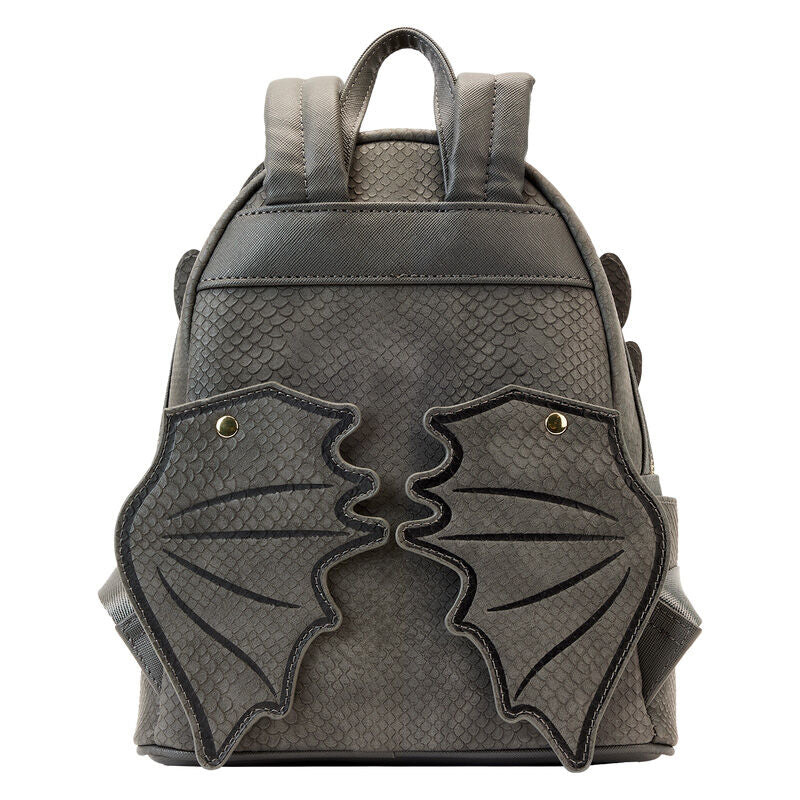 Mochila Loungefly de Desdentao gris con ojos amarillos - 6