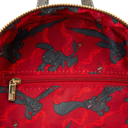 Mochila Loungefly de Desdentao gris con ojos amarillos - 7