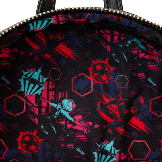 Mochila Loungefly de Spider-Man con aplique lenticular hexagonal - 7