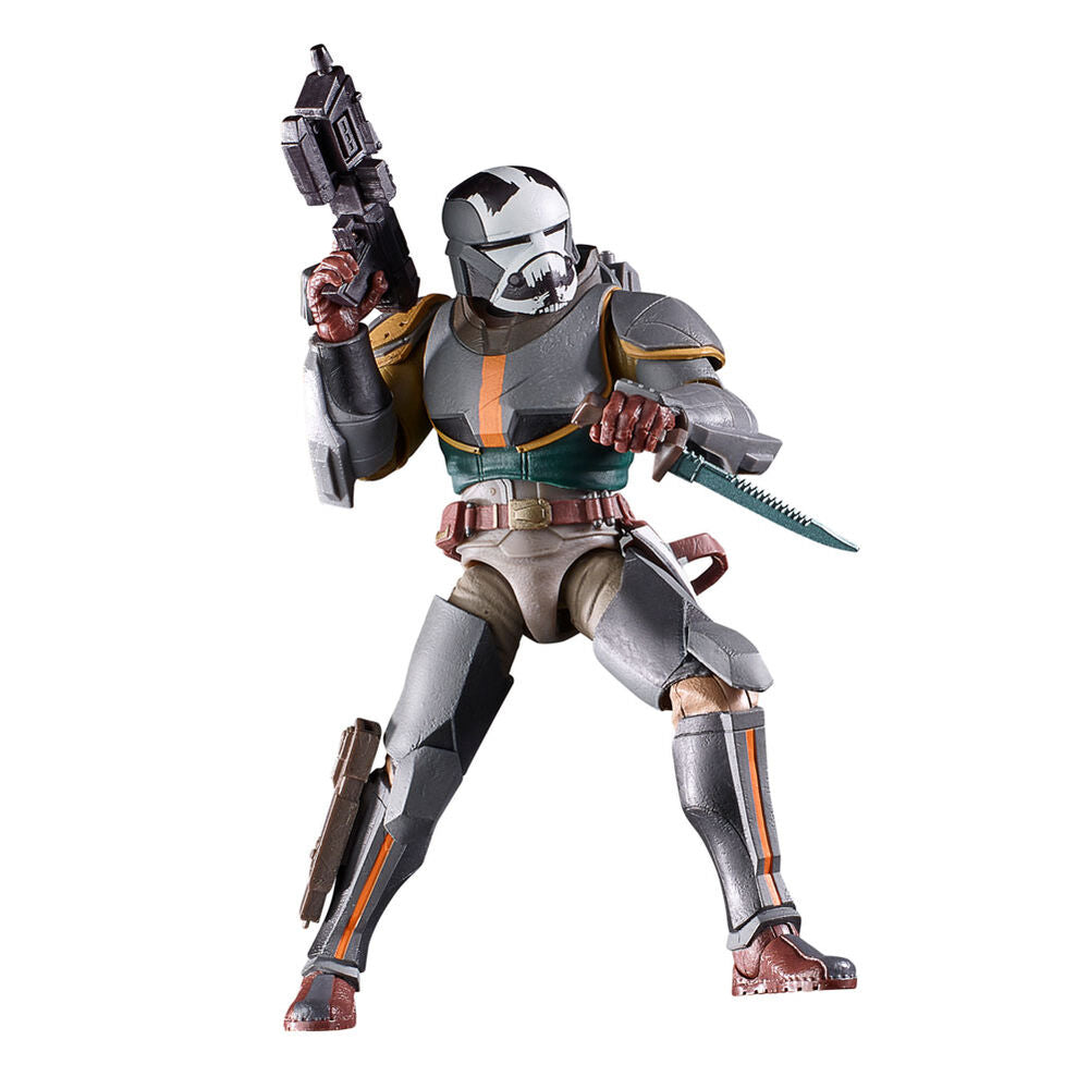 Figura articulada de Wrecker Mercenary Gear con armadura gris y negra - 4