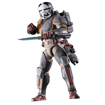 Figura articulada de Wrecker Mercenary Gear con armadura gris y negra - 6