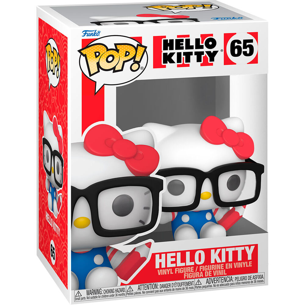 Figura Funko POP de Hello Kitty con gafas negras y lazo rojo - 2