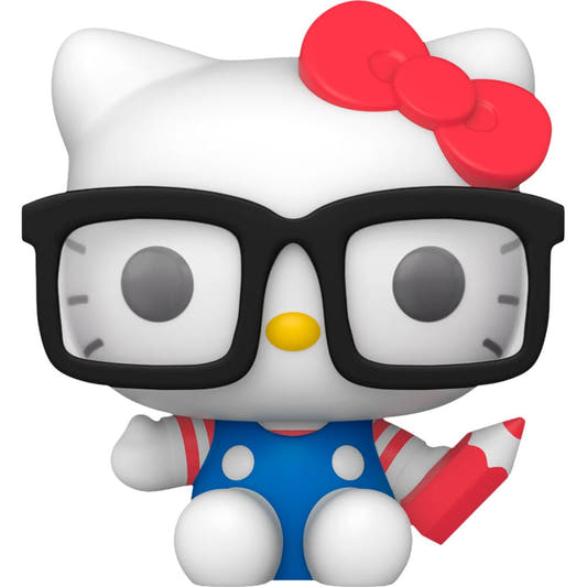 Figura Funko POP de Hello Kitty con gafas negras y lazo rojo
