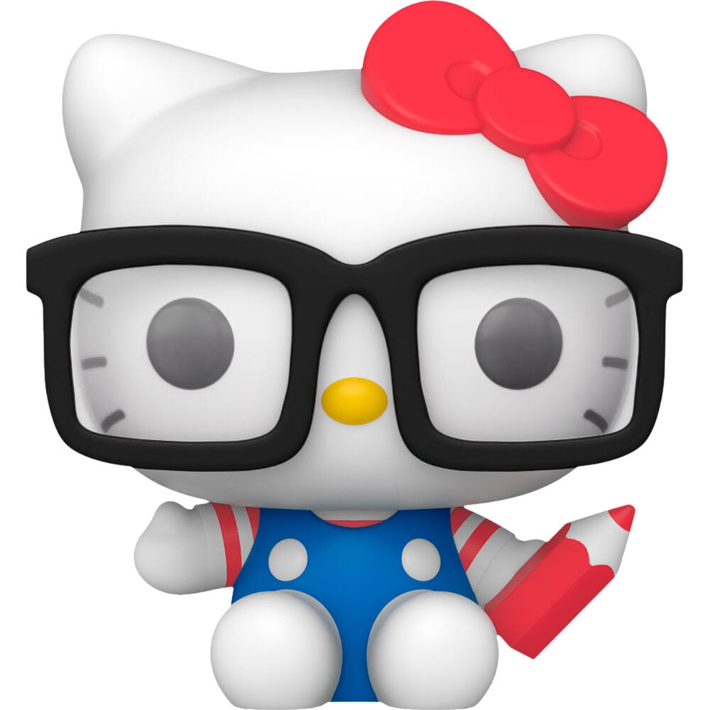 Figura Funko POP de Hello Kitty con gafas negras y lazo rojo