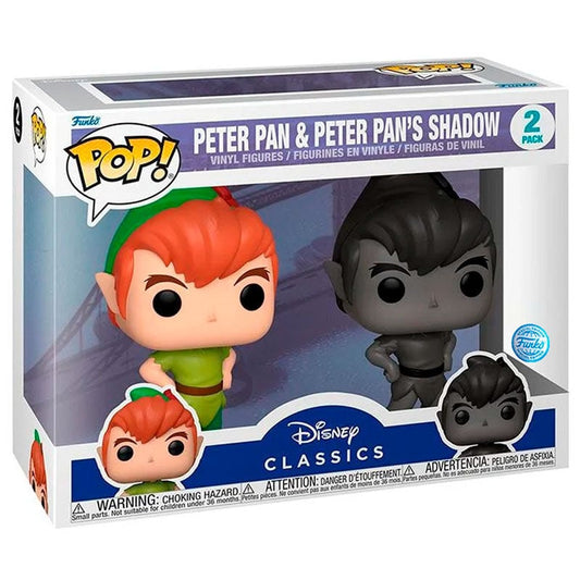 Pack doble FUNKO POP! Disney de Peter Pan y su Sombra