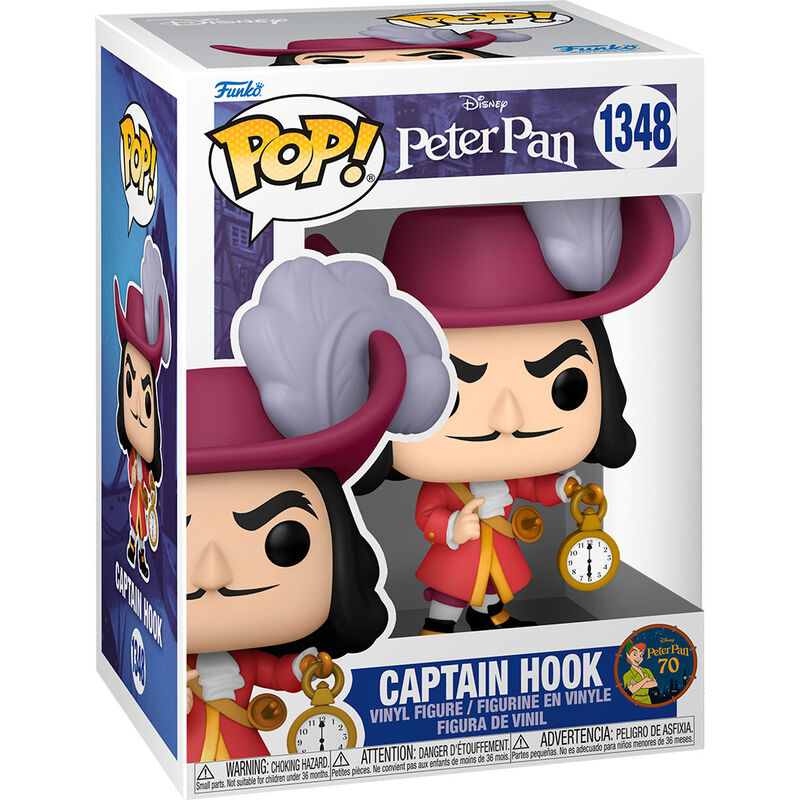 Figura Funko POP! de Captain Hook de Peter Pan con reloj