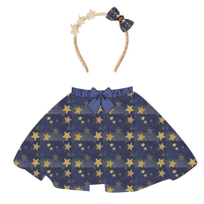 Set de diadema y falda Disney Wish azul con estrellas doradas - 2