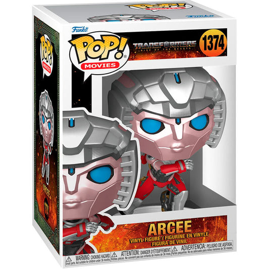 Figura Funko POP! de Arcee de Transformers en caja