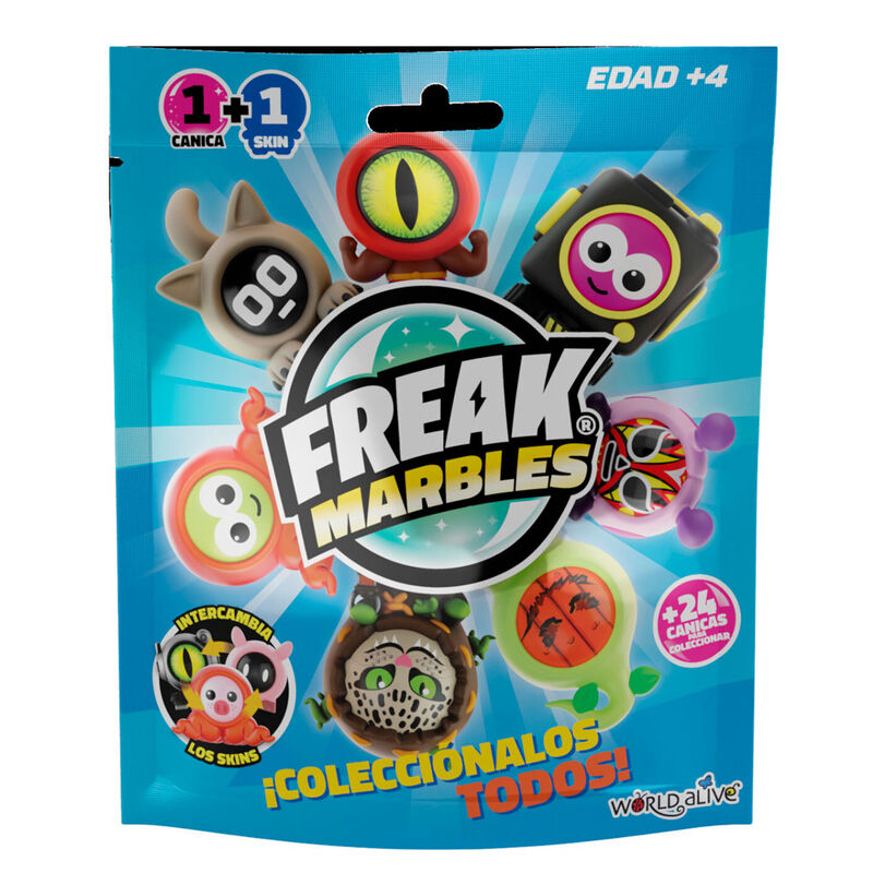 Bolsa sorpresa Freak Marbles con canicas y skins de personajes coloridos - 4