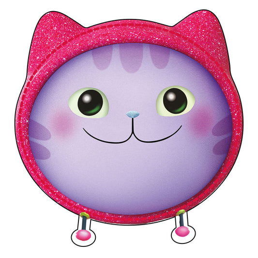 Monedero lila y rosa de Gabby's Dollhouse con forma de gatito