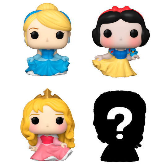 Blíster Bitty Pop! Disney Princesas con figuras de Cenicienta, Blancanieves, Aurora y una figura misteriosa - 2