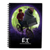 Cuaderno 3D de E.T. y Elliot en bicicleta con encuadernación de espiral