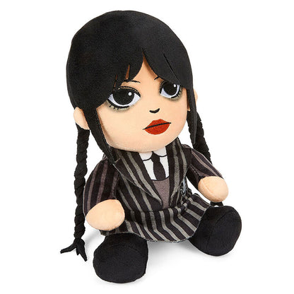 Peluche de Miércoles Wednesday de NECA con uniforme de rayas - 2