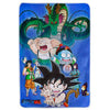 Manta azul Dragon Ball con Shenron, Goku y otros personajes