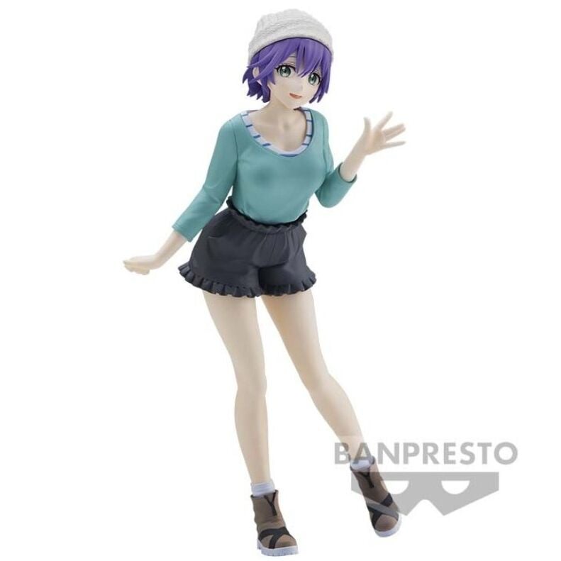 Figura Kyunties de Hiro Segawa con gorro blanco y cabello morado