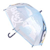 Paraguas burbuja transparente Bluey con mango curvo azul