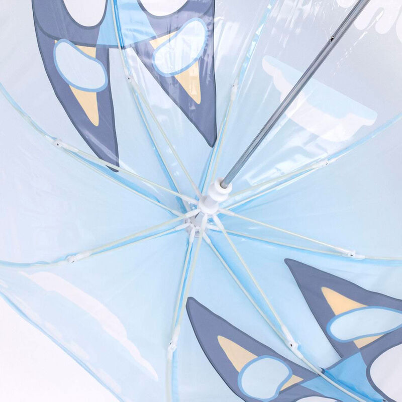 Paraguas burbuja transparente Bluey con mango curvo azul - 3