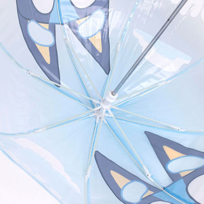 Paraguas burbuja transparente Bluey con mango curvo azul - 3