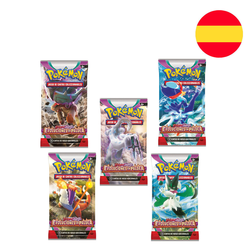 Sobre de cartas Pokémon Evoluciones en Paldea en español