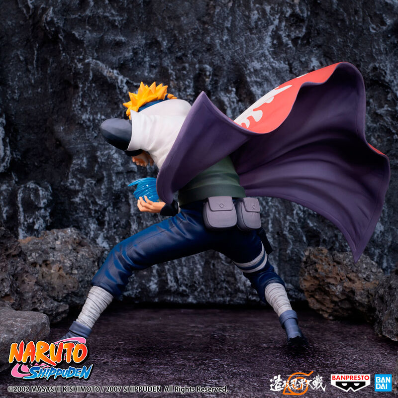Figura de Namikaze Minato de Naruto Shippuden con capa blanca y motivos rojos - 5