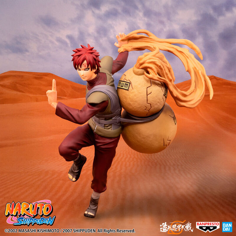 Figura de Gaara de Naruto Shippuden con su calabaza de arena - 3